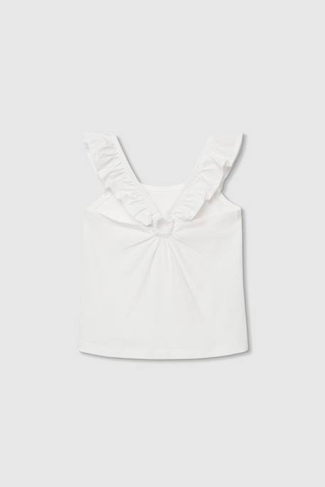 T-shirt fille coton Blanc 3 - vertbaudet enfant 