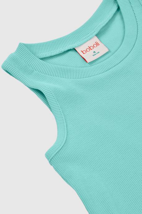 Débardeur fille coton Vert 3 - vertbaudet enfant 