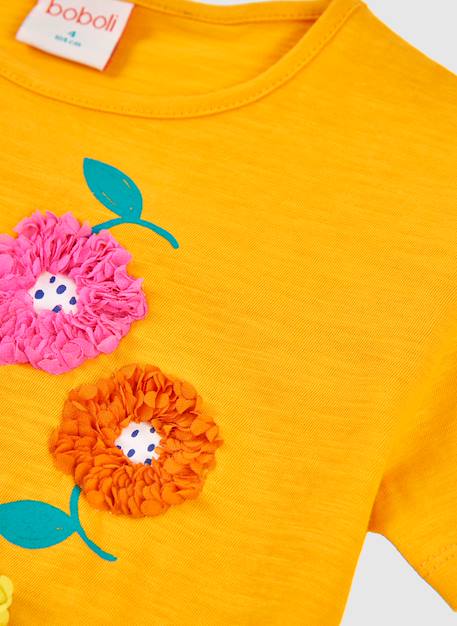 T-shirt fille coton Jaune 3 - vertbaudet enfant 