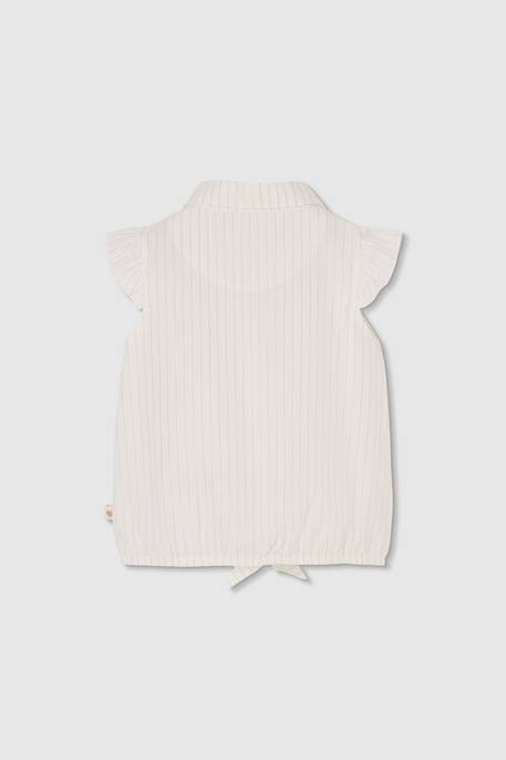 Chemise fille  en coton Blanc 2 - vertbaudet enfant 