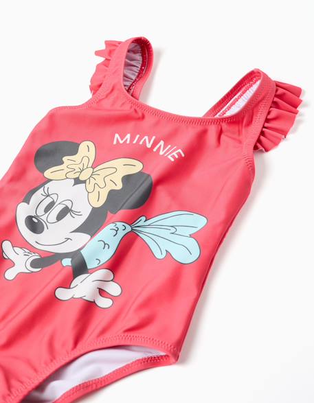 Maillot de bain avec imprimé minnie et bretelles à volants Rose 4 - vertbaudet enfant 