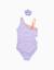 Maillot de bain avec découpe + chouchou Lila 3 - vertbaudet enfant 
