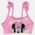 Maillot de bain fille 2 pièces à fleurs minnie Rose 4 - vertbaudet enfant 