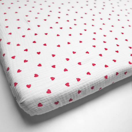 Drap housse berceau en gaze de coton lovio Bleu+Rouge 9 - vertbaudet enfant 