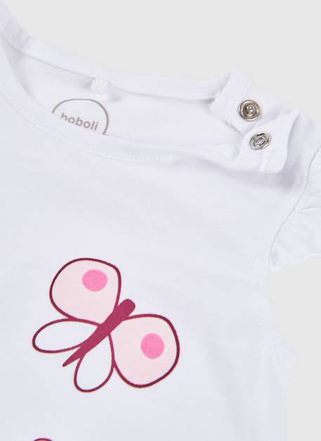 Grenouillère en coton  pour bébé Blanc 3 - vertbaudet enfant 