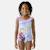 Maillot de bain bretelles asymétriques fille la reine des neiges Mauve 1 - vertbaudet enfant 