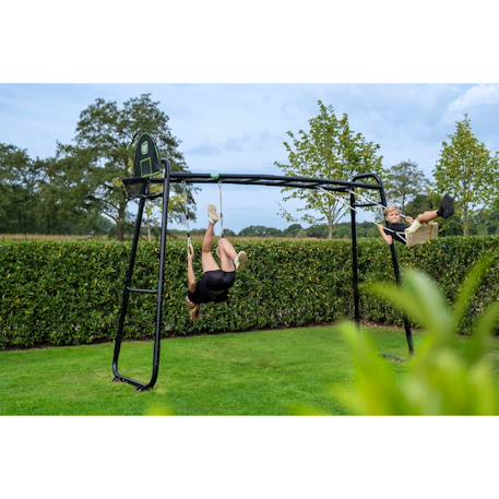 Portique monkey bar enfant extérieur métal - aire de jeux Getset mb305 Gris+Noir 2 - vertbaudet enfant 