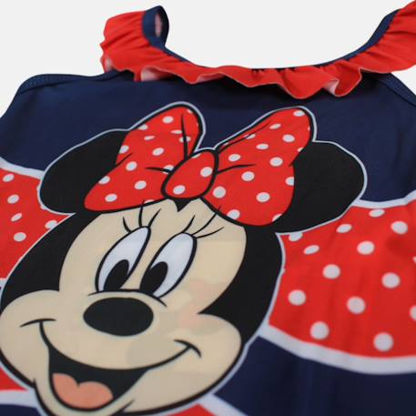 Maillot de bain fille 1 pièce bleu marine à volants motif personnage minnie Rouge 5 - vertbaudet enfant 