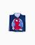 Poncho de plage à capuche en coton avec spider-man Bleu foncé 2 - vertbaudet enfant 