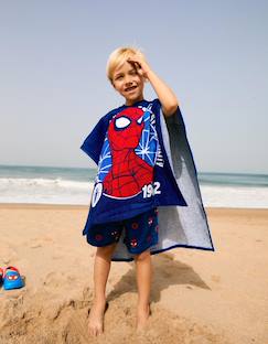 Poncho de plage à capuche en coton avec spider-man  - vertbaudet enfant