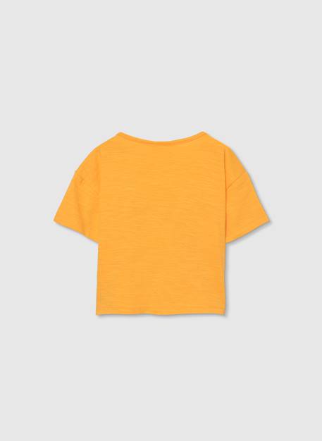 T-shirt fille coton Jaune 2 - vertbaudet enfant 