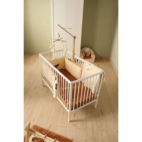 Chambre bébé 3 pièces , lit bébé 120x60 à barreaux, commode à langer, armoire 2 portes - angele Blanc 3 - vertbaudet enfant 