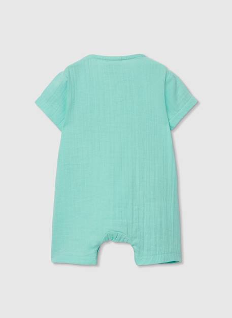 Grenouillère bébé coton Vert 2 - vertbaudet enfant 