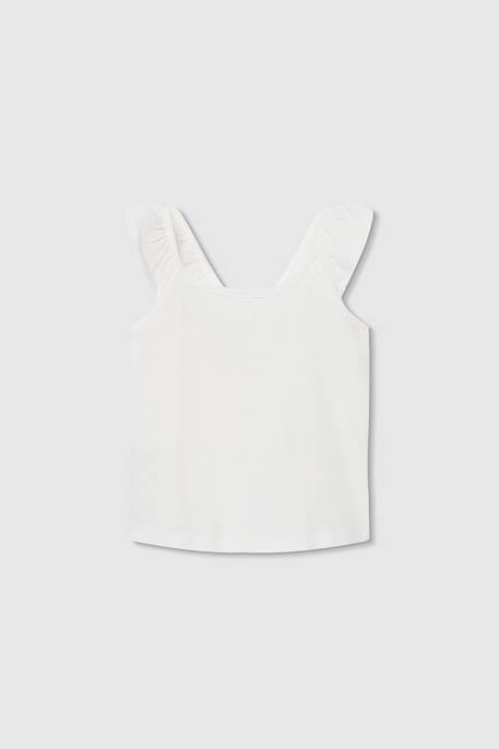T-shirt fille coton Blanc 2 - vertbaudet enfant 