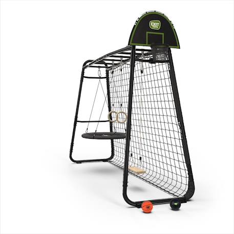Portique monkey bar enfant extérieur métal - aire de jeux Getset mb305 Gris+Noir 12 - vertbaudet enfant 