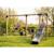 Balançoire double en bois avec barre fixe et toboggan - jeu jardin exterieur Naturel 2 - vertbaudet enfant 