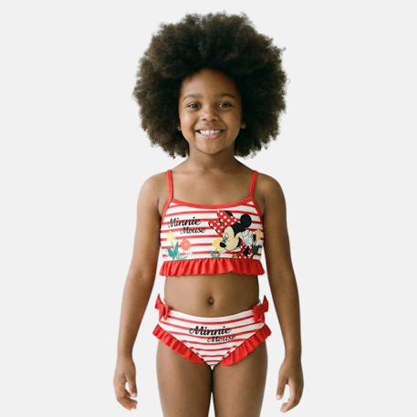 Maillot de bain fille 2 pièces motif minnie Rouge 1 - vertbaudet enfant 