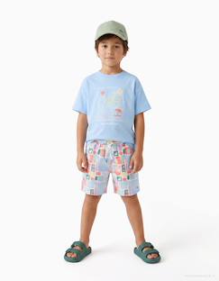 -Short de bain avec imprimé coloré et cordon de serrage