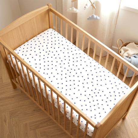 Drap housse berceau en gaze de coton lovio Bleu+Rouge 2 - vertbaudet enfant 