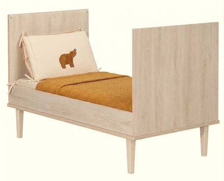 Lit évolutif 70x140 sur pieds- little big bed en bois décor hêtre cendré - opaline Beige 2 - vertbaudet enfant 
