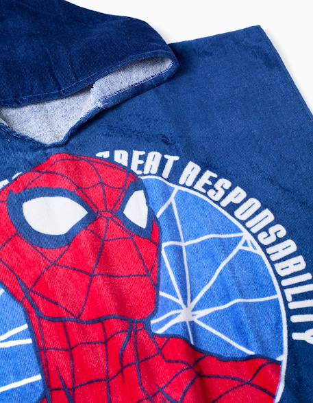 Poncho de plage à capuche en coton avec spider-man Bleu foncé 4 - vertbaudet enfant 
