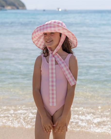 Chapeau enfant en coton protection soleil Rose+Violet 9 - vertbaudet enfant 