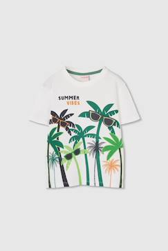 Garçon-T-shirt, polo, sous-pull-T-shirt-T-shirt enfant imprimé palmier