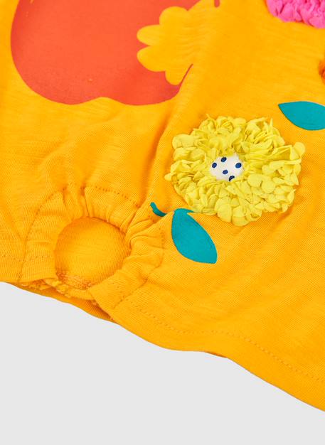 T-shirt fille coton Jaune 4 - vertbaudet enfant 