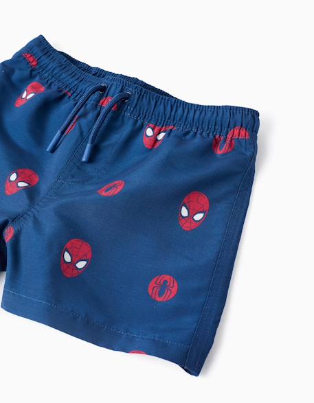 Short de bain avec motif spider-man et cordon de serrage Bleu foncé 4 - vertbaudet enfant 