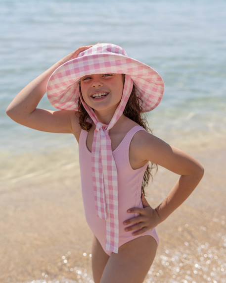 Chapeau enfant en coton protection soleil Rose+Violet 8 - vertbaudet enfant 