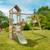 Aire de jeux toboggan - balançoires - mur d'escalade plaqueminier bois h240cm Maron - vert kaki 1 - vertbaudet enfant 