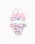 Maillot de bain 2 pièces avec motif stitch et volants Rose clair 3 - vertbaudet enfant 