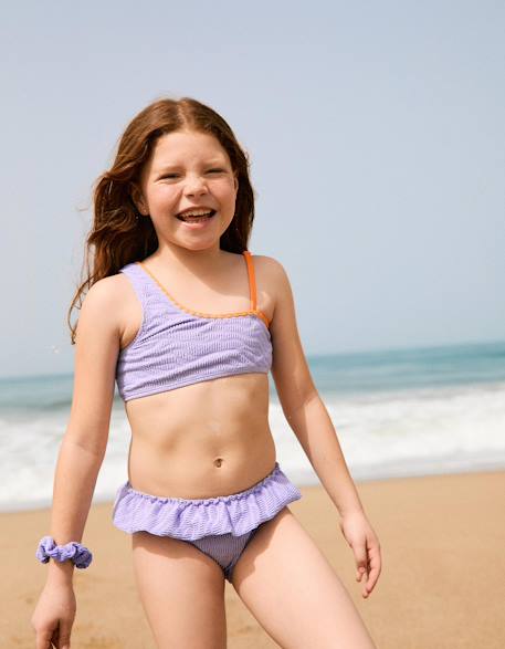 Fille-Maillot de bain-Maillot de bain 2 pièces avec volants + chouchou