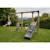 Balançoire double en bois avec barre fixe et toboggan - jeu jardin exterieur Naturel 4 - vertbaudet enfant 