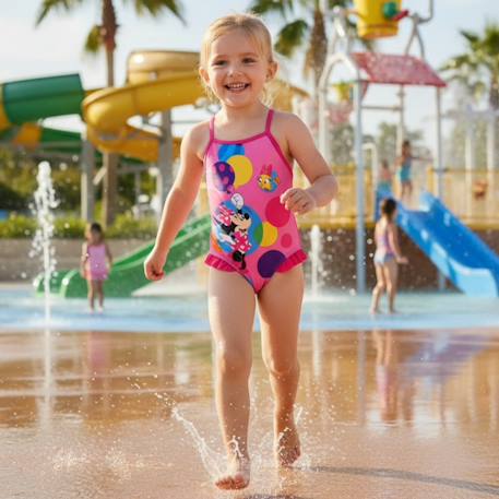 Maillot de bain une pièce fille imprimé minnie Rose 2 - vertbaudet enfant 