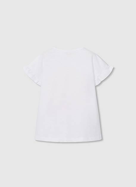 T-shirt fille en coton Blanc 2 - vertbaudet enfant 