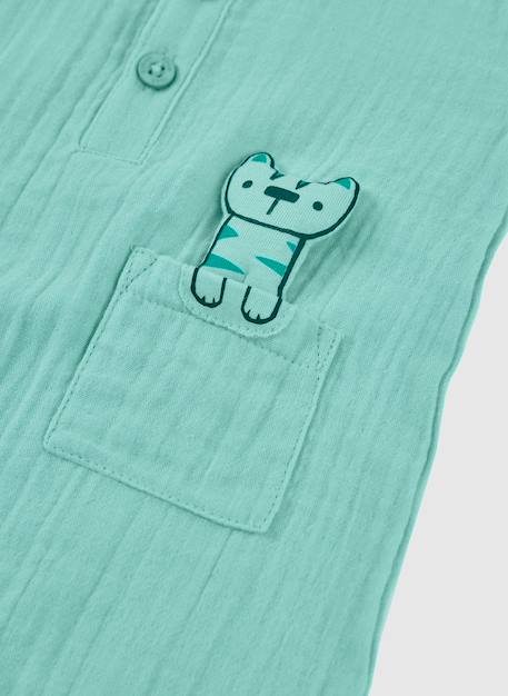 Grenouillère bébé coton Vert 4 - vertbaudet enfant 