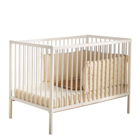 Chambre bébé 3 pièces , lit bébé 120x60 à barreaux, commode à langer, armoire 2 portes - angele Blanc 2 - vertbaudet enfant 