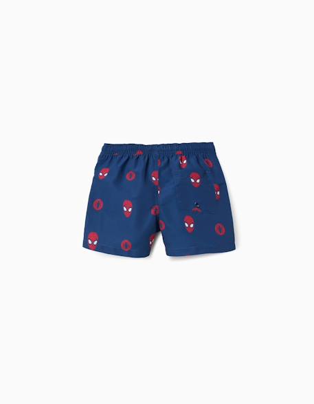 Short de bain avec motif spider-man et cordon de serrage Bleu foncé 3 - vertbaudet enfant 