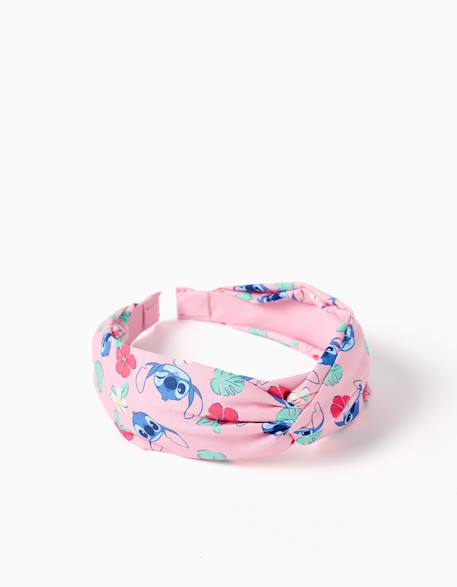 Serre-tête avec motif stitch et fleurs Rose clair 3 - vertbaudet enfant 