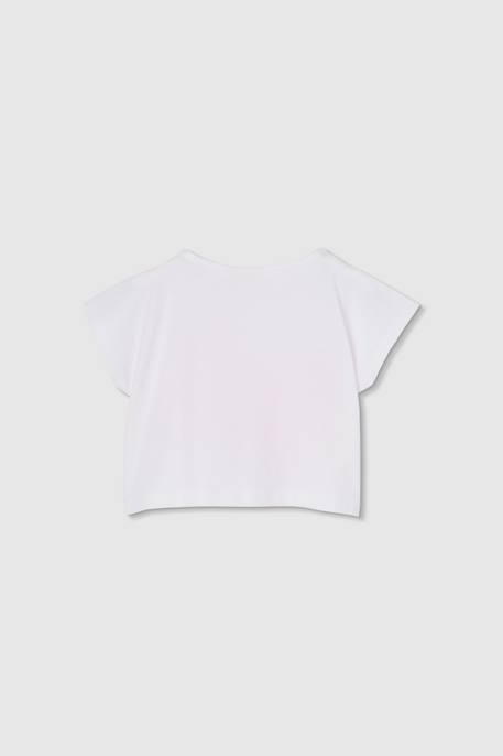 T-shirt fille coton Blanc 2 - vertbaudet enfant 