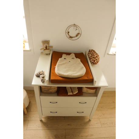 Chambre bébé 3 pièces , lit bébé 120x60 à barreaux, commode à langer, armoire 2 portes - angele Blanc 6 - vertbaudet enfant 
