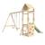 Aire de jeux toboggan - balançoires - mur d'escalade plaqueminier bois h240cm Maron - vert kaki 5 - vertbaudet enfant 