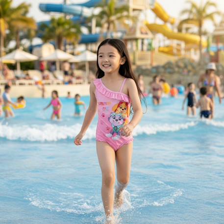 Maillot de bain une pièce enfant imprimé pat patrouille Rosatre 2 - vertbaudet enfant 