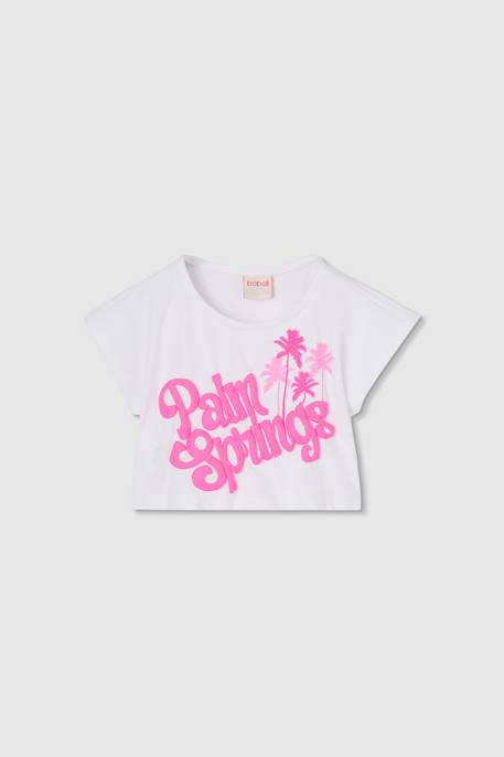 T-shirt fille coton Blanc 1 - vertbaudet enfant 