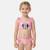 Maillot de bain fille 2 pièces à fleurs minnie Rose 1 - vertbaudet enfant 