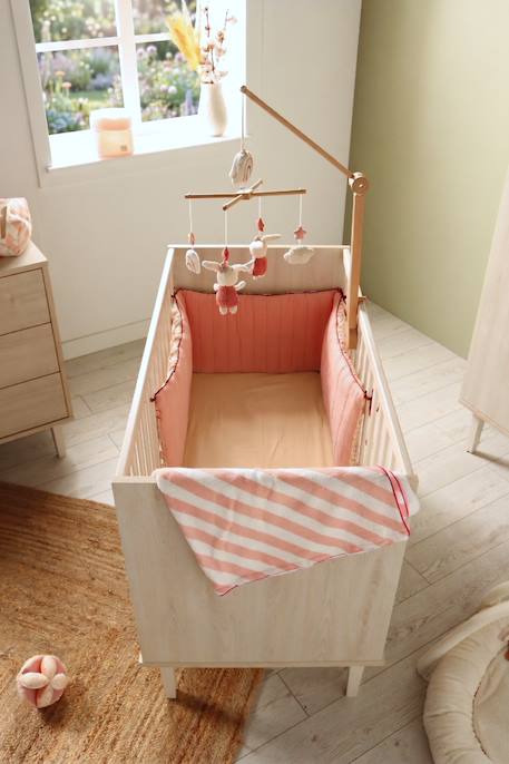 Lit bébé 120x60 sur pieds - décor bois hêtre cendré - opaline Beige 5 - vertbaudet enfant 