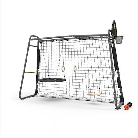Portique monkey bar enfant extérieur métal - aire de jeux Getset mb305 Gris+Noir 1 - vertbaudet enfant 