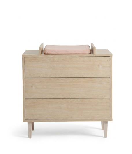 Commode à langer 3 tiroirs sur pieds - décor bois hêtre cendré - opaline Beige 2 - vertbaudet enfant 