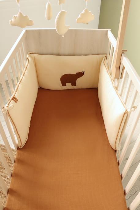 Lit bébé 120x60 sur pieds - décor bois hêtre cendré - opaline Beige 4 - vertbaudet enfant 
